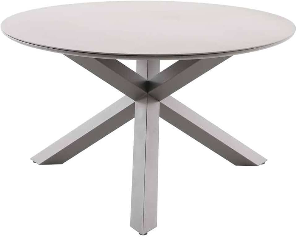 Hespéride - Table de jardin Oryon - 130cm ronde - 6 places, coloris café