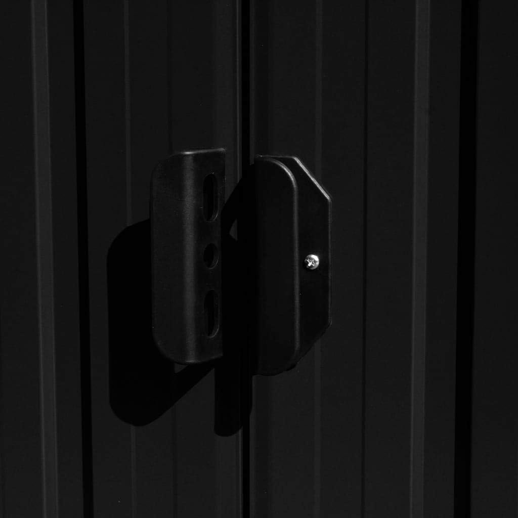 ShGaxin - abri de jardin métal anthracite - 257x298x178cm - rangement extérieur