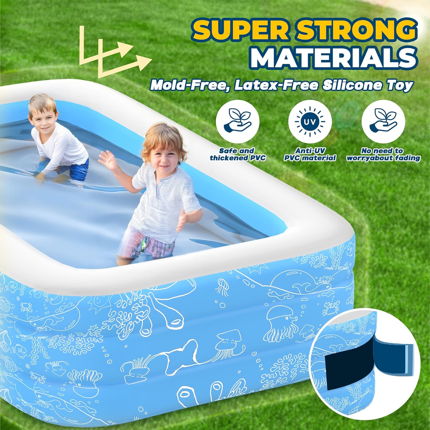 CACSPS Piscine gonflable pour adulte (160 cm)