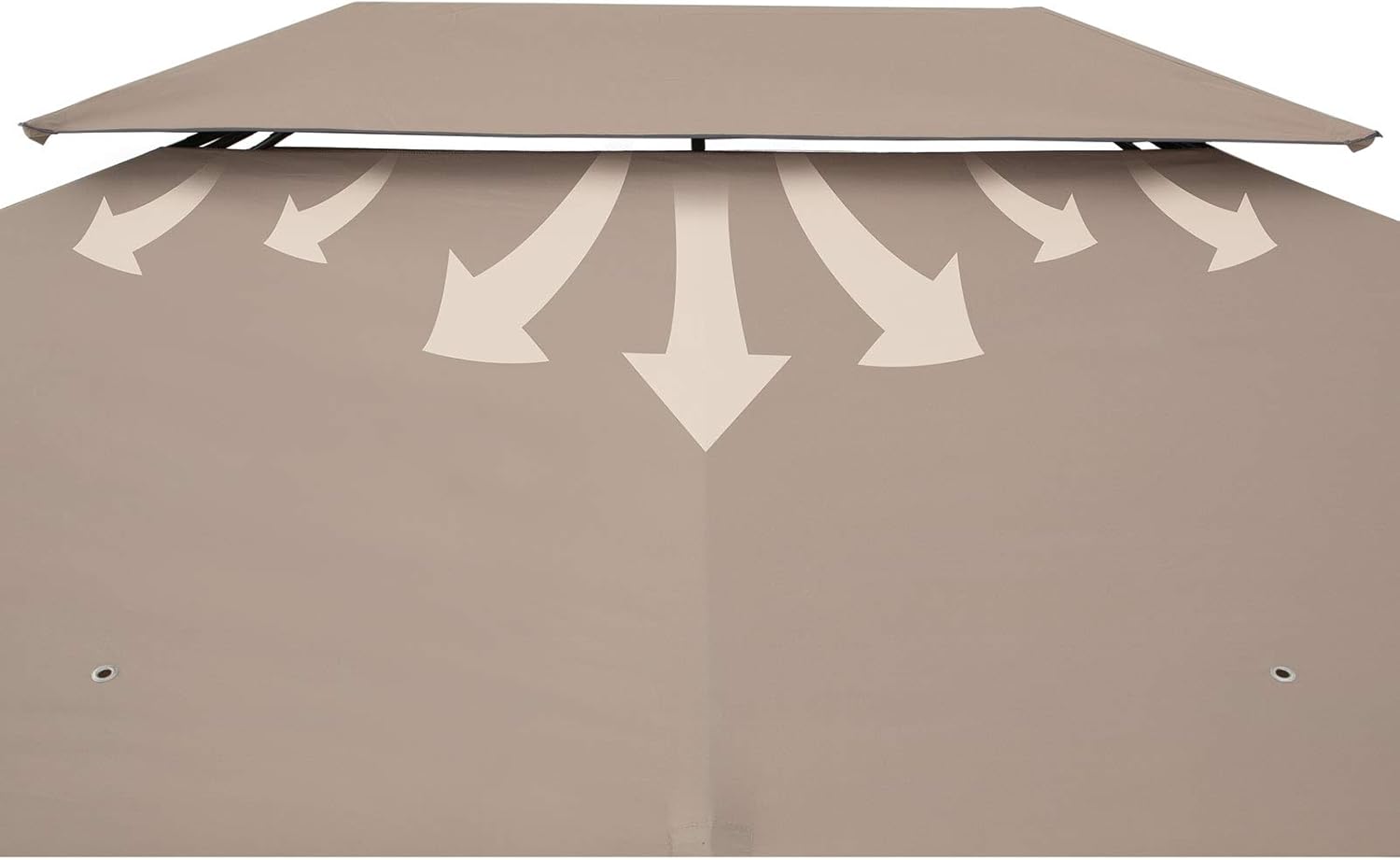Casaria - Pavillon Jardin 3x4m - Métal, Hydrofuge, UV 50+, Robuste, Taupe, Topas.