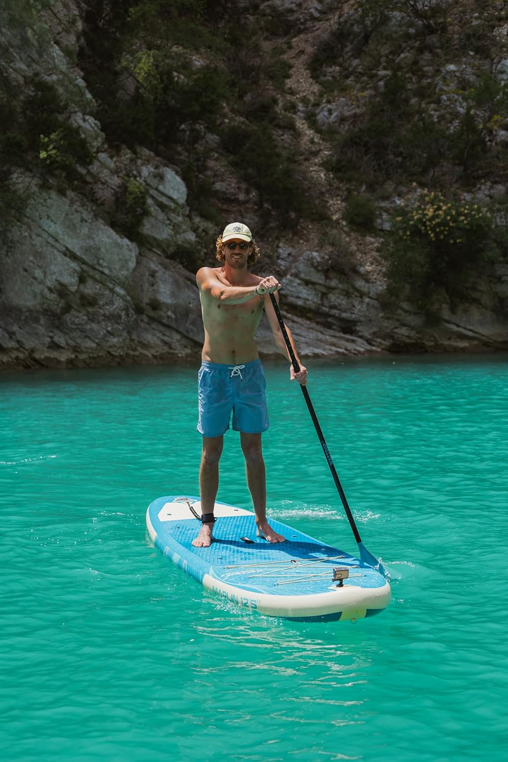 Wattsup - Sup Stand Up Paddle Gonflable - Gamme Essentials - Dropstitch - Pack Complet : Pagaie 2in1 Leash Pompe Sac de Transport