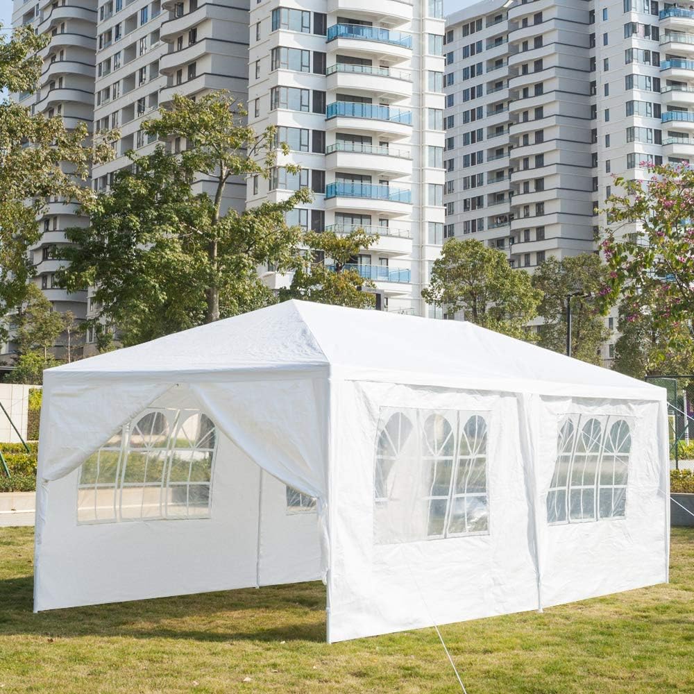 Alightup - tonnelle pliante série jardin - 3x6m - imperméable, 6 parois, anti-UV, bâche PE épaisse