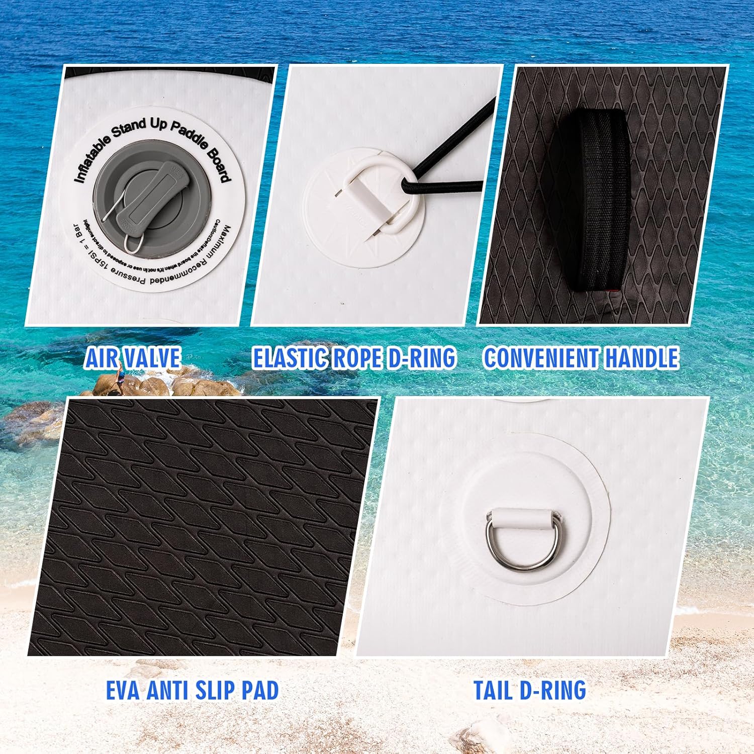 FunWater - planche SUP gonflable débutant/famille - plateforme EVA - accessoires complets