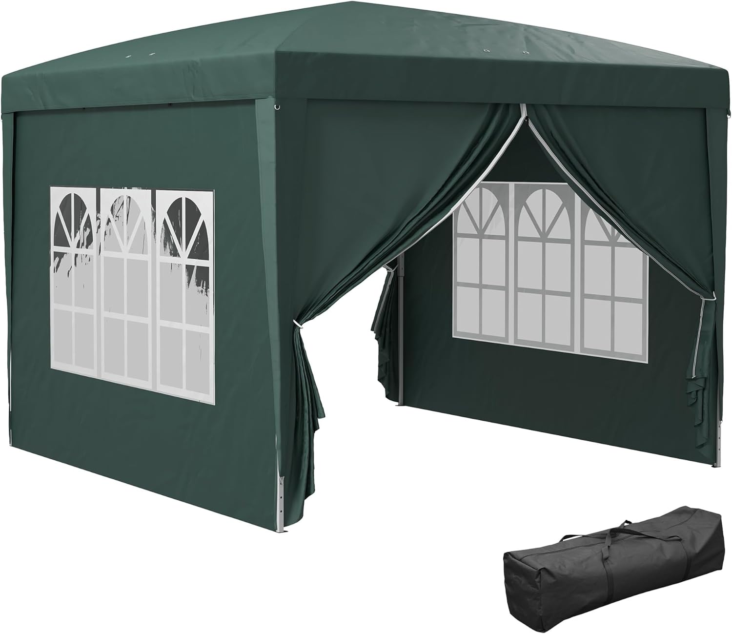 Outsunny - tonnelle pop-up série jardin - 3x3m - 4 parois amovibles, sac transport
