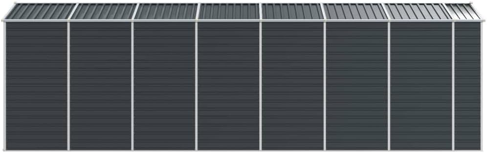 vidaXL Abri de Jardin Anthracite 191x640x198 cm Acier galvanisé