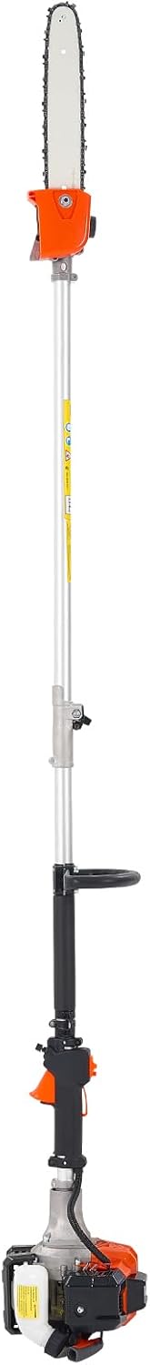VEVOR - élagueuse thermique 25cc - perche extensible 2,12-3,62m, guide 30,5cm, réservoir 650ml