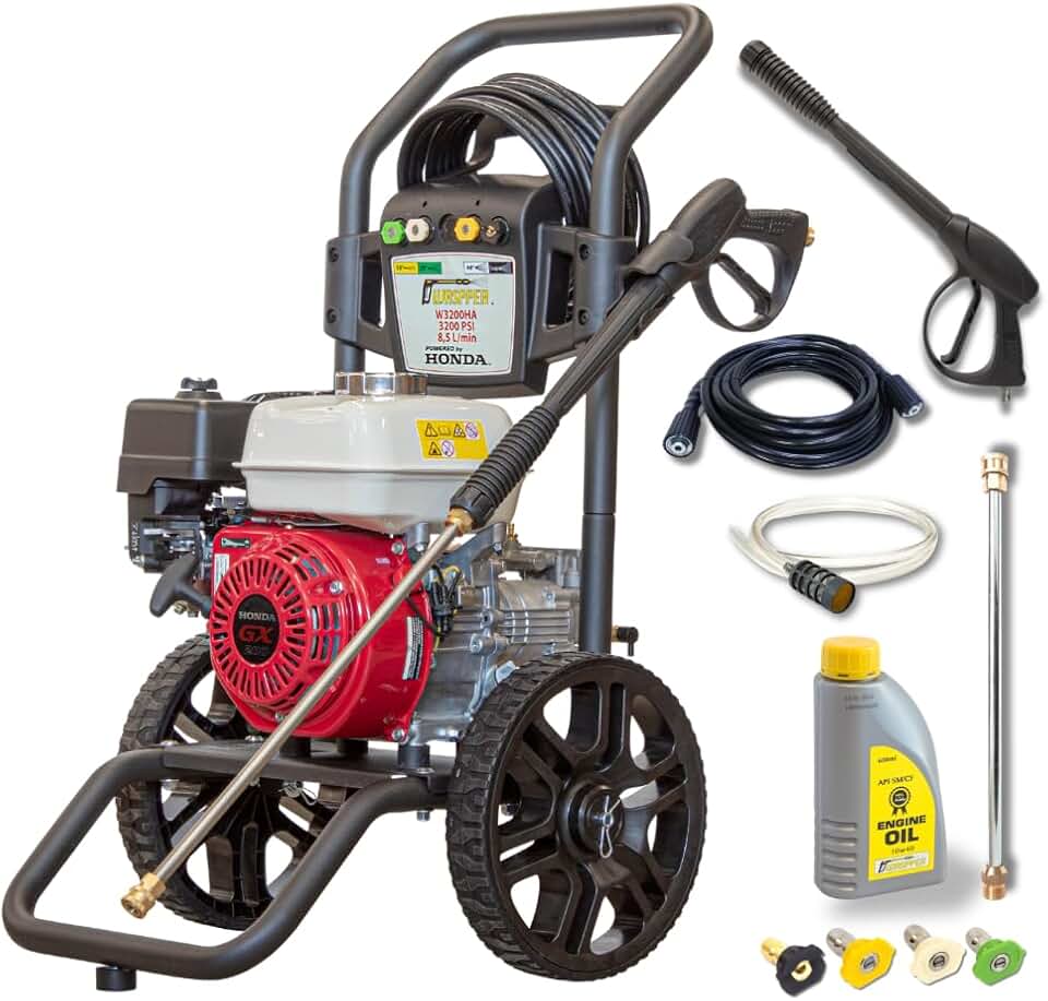 Honda - nettoyeur haute pression série GX 3200 PSI, 196 cc, portable, moteur essence, W3200HA