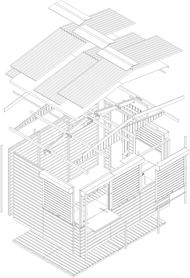 TIMBELA Abri de Jardin en Bois M150BZ – Kiosque Bois - Stand Marché avec 5 Fenêtres + Volets roulants, L336xP263xH232 cm / 6 m², Facile à Monter et à Démonter, Bar Jardin