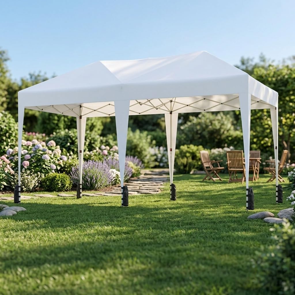 GOPLUS - Tonnelle pliante 3x6m - waterproof, protection UV, sac roulette