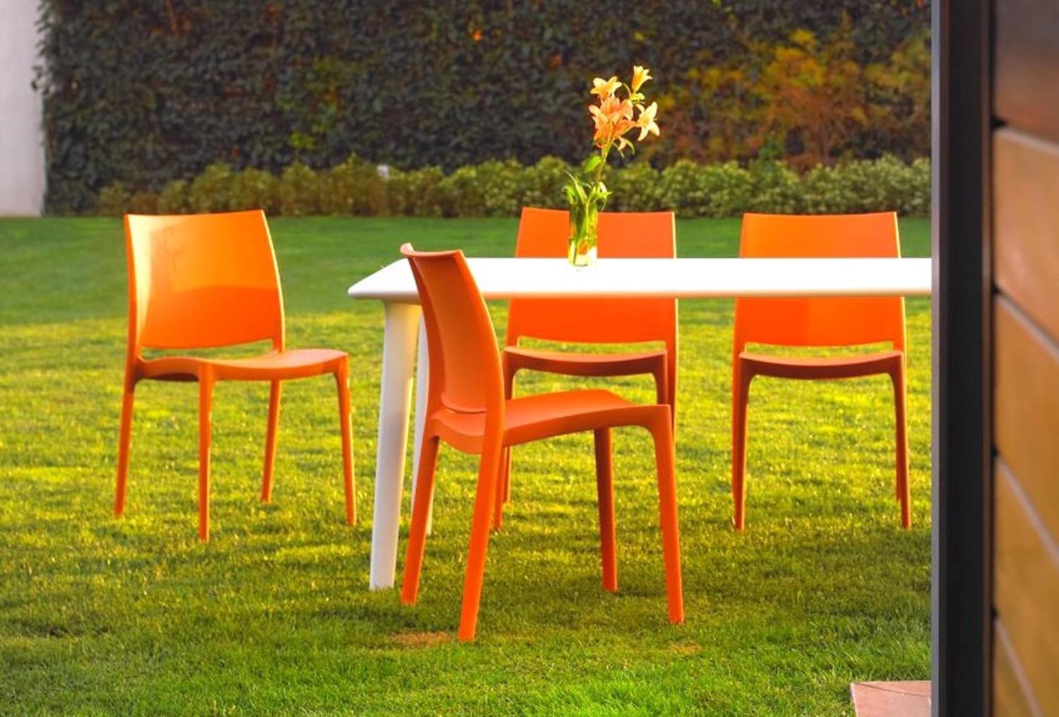 Resol - Dessa - Table de jardin rectangulaire 160x90 cm blanche