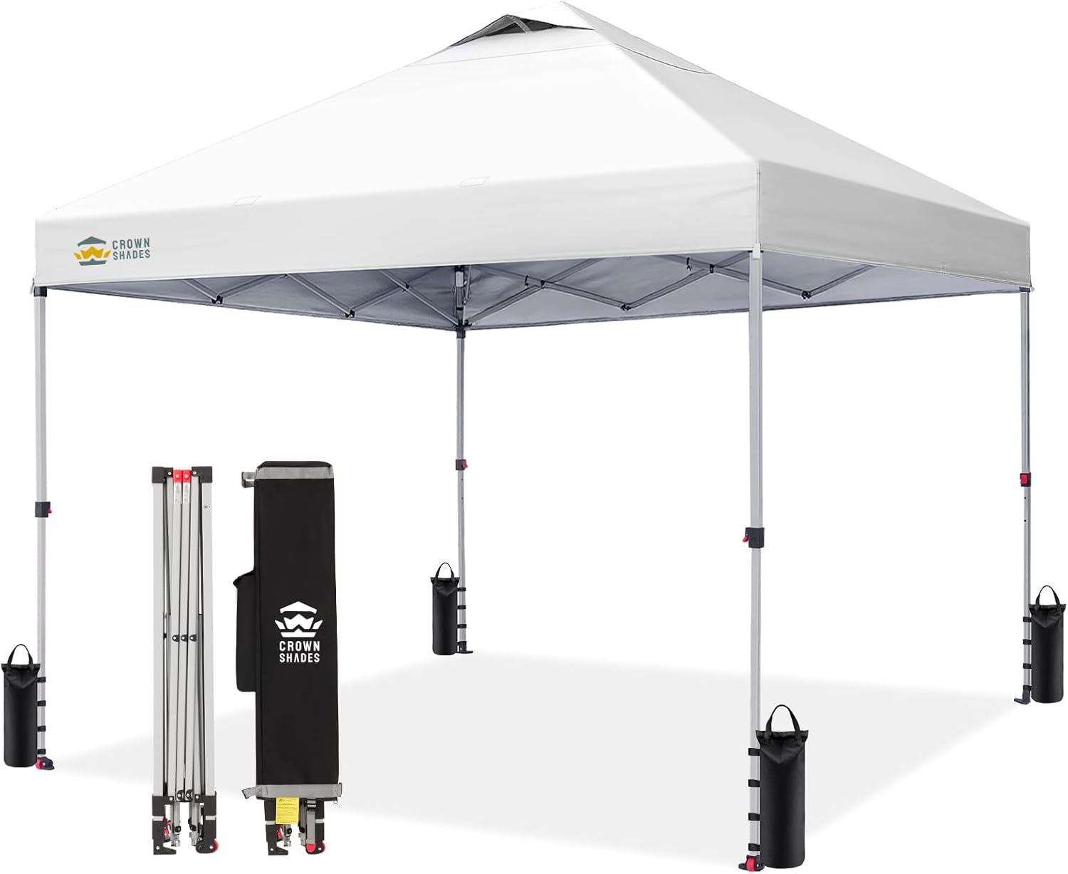 CROWN SHADES - tonnelle pliante - 3x3 m - imperméable, UPF 50+, sacs de sable