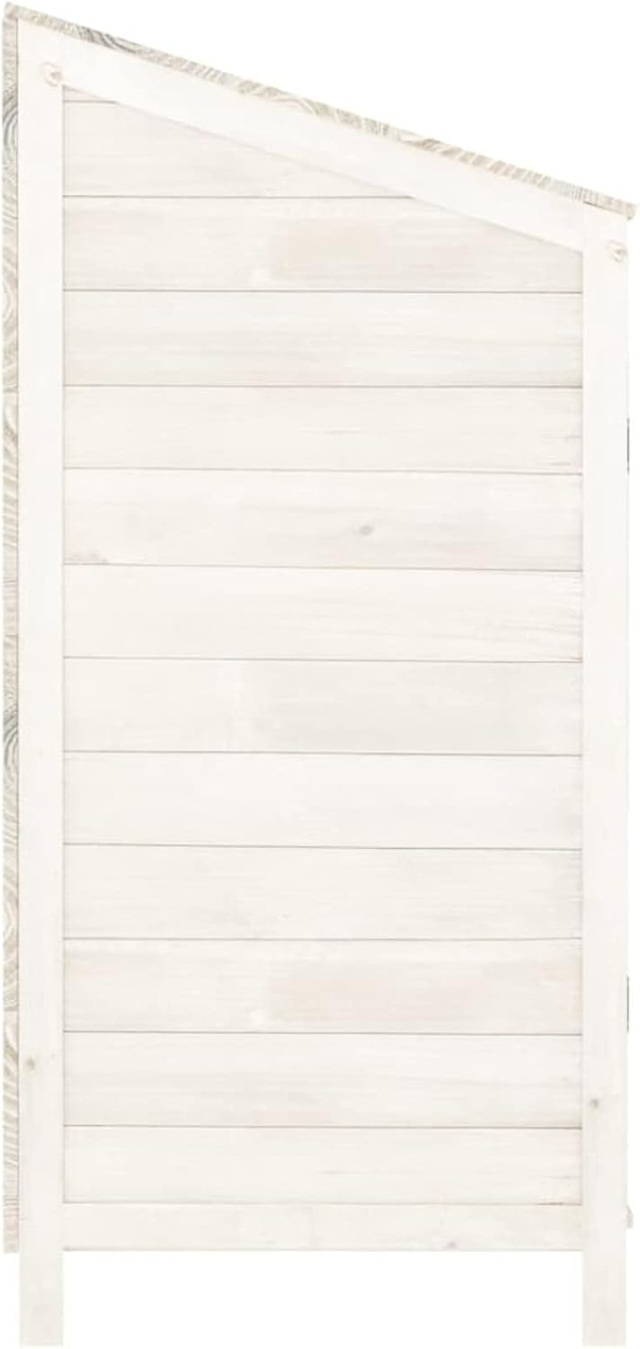 ShGaxin Abri de jardin, abris pour parcelles, abris de jardin, abri de jardin extérieur, maisons préfabriquées, bois d'épicéa massif blanc, 102 x 52 x 112 cm