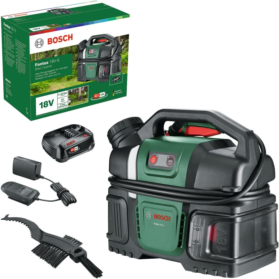 Bosch Fontus 18V - 6L réservoir, pression réglable, batterie incluse, 18V-6