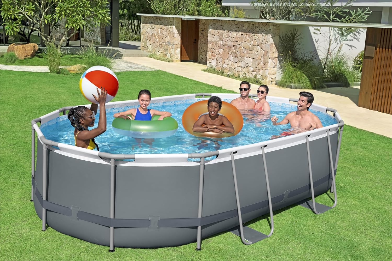Bestway - Power Steel - 488x305x107 cm - piscine hors sol avec accessoires