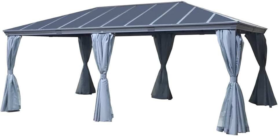 Hespéride - Pergola Belize - 3,6x6m - Aluminium et polycarbonate