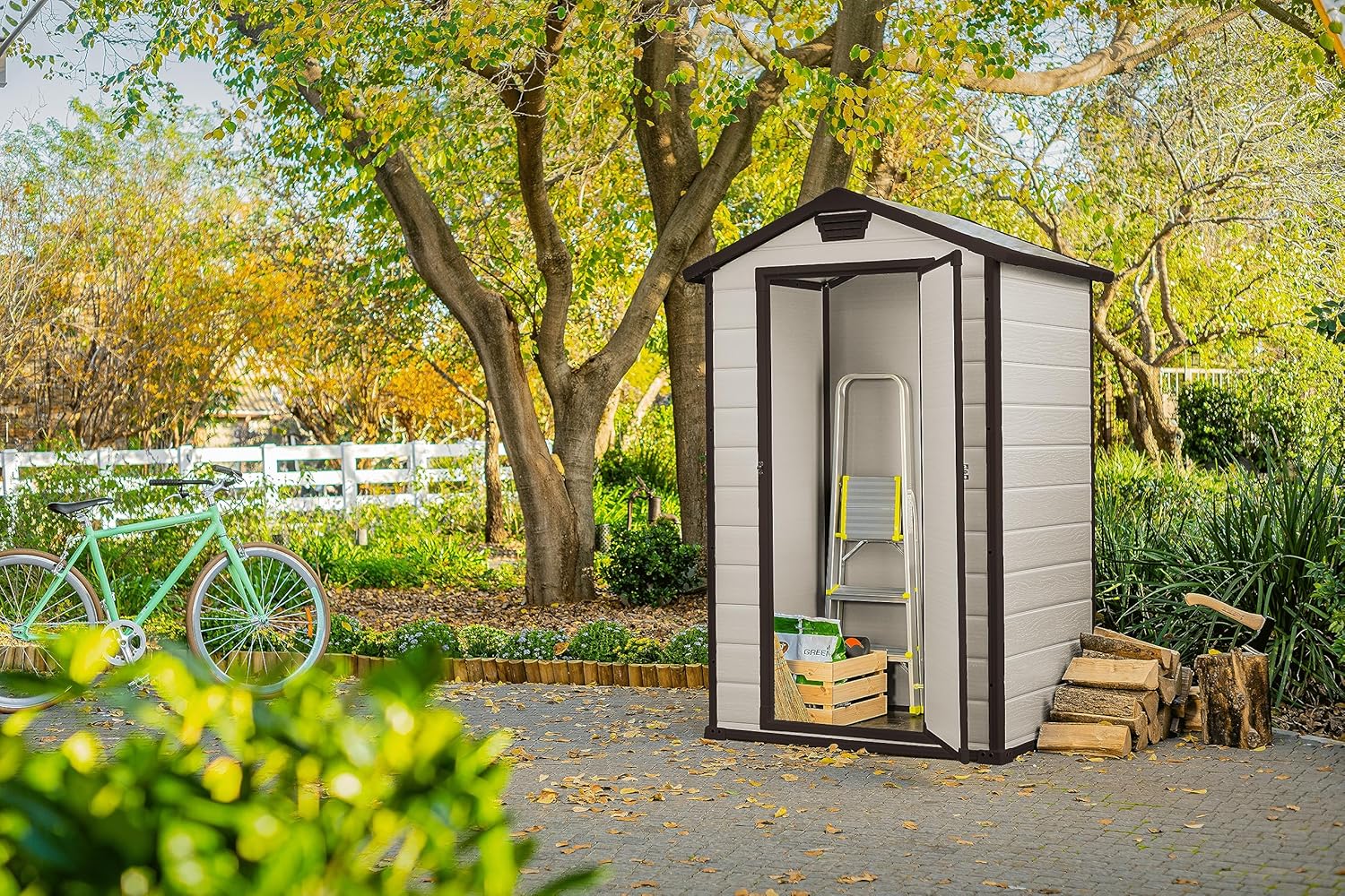 Keter - Manor 43 - abri de jardin 1,1m² - beige, résistant