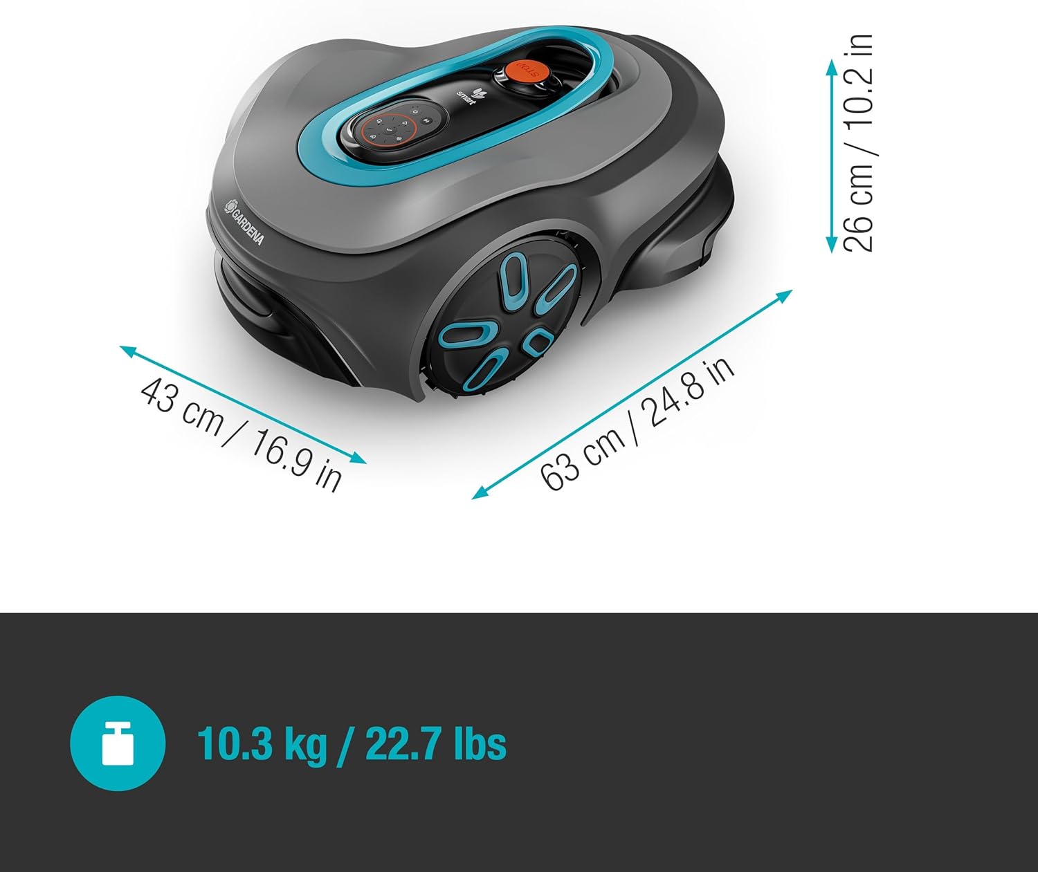 Gardena - smart SILENO max 800 m² - 800 m² - LONA Intelligence, Trim-to-Edge, DuoConnect, fonctionnement silencieux - 19
