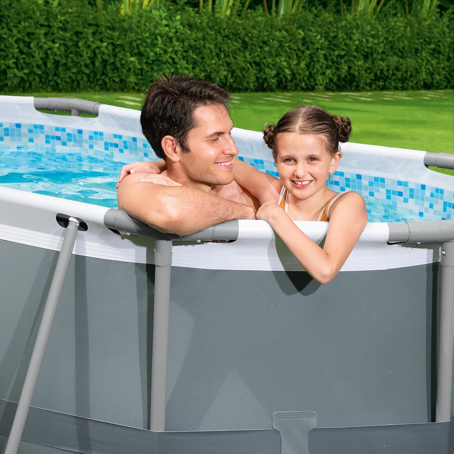 Bestway - Steel Pro Max piscine hors sol, 305x200x84cm, gris