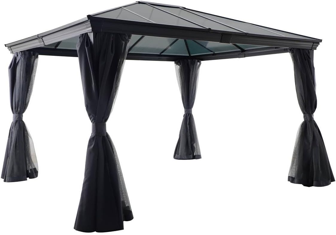 Hespéride - Tonnelle Belize Graphite - 5 places - polyester acier epoxy anti-rouille
