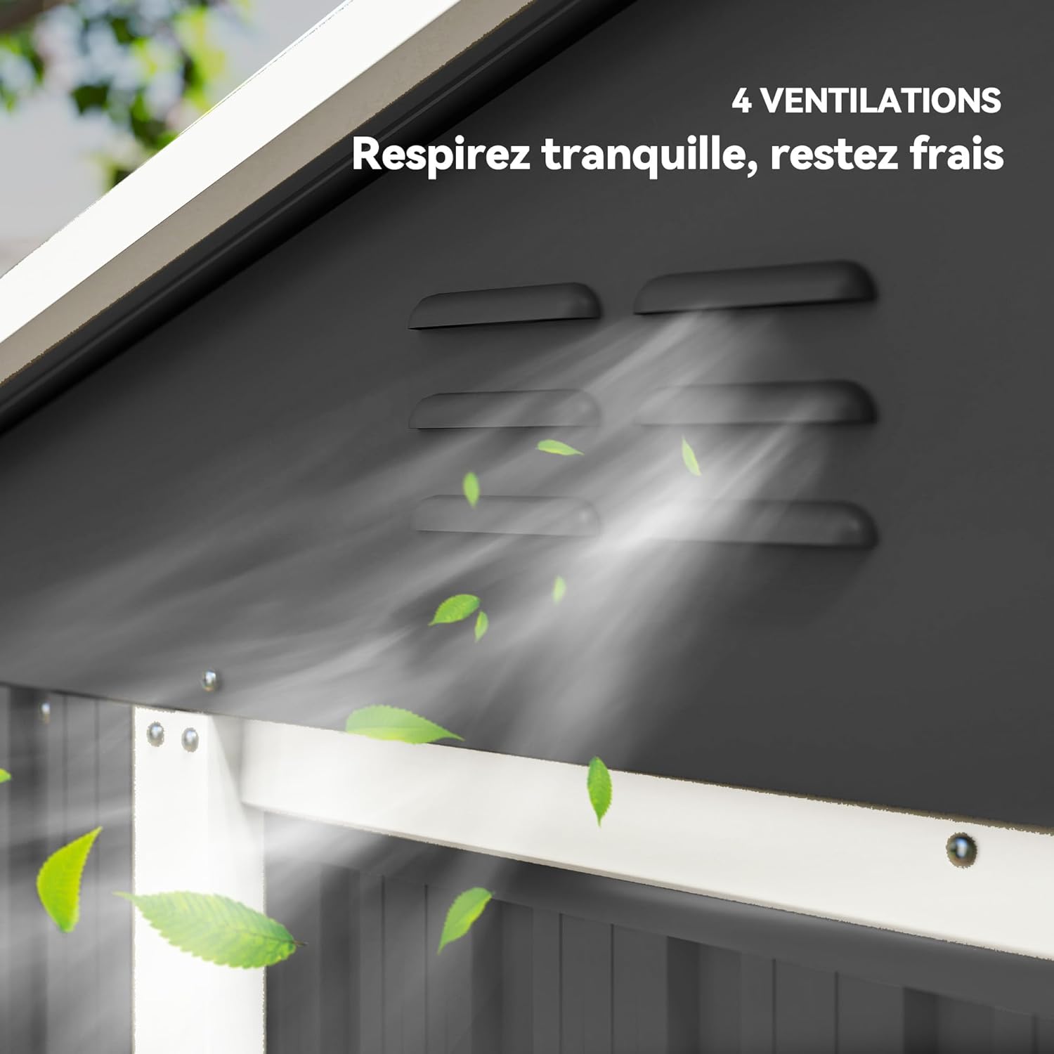 Outsunny - abri de jardin métal 1,8 m² - 194x107x191 cm, portes coulissantes, 4 aérations