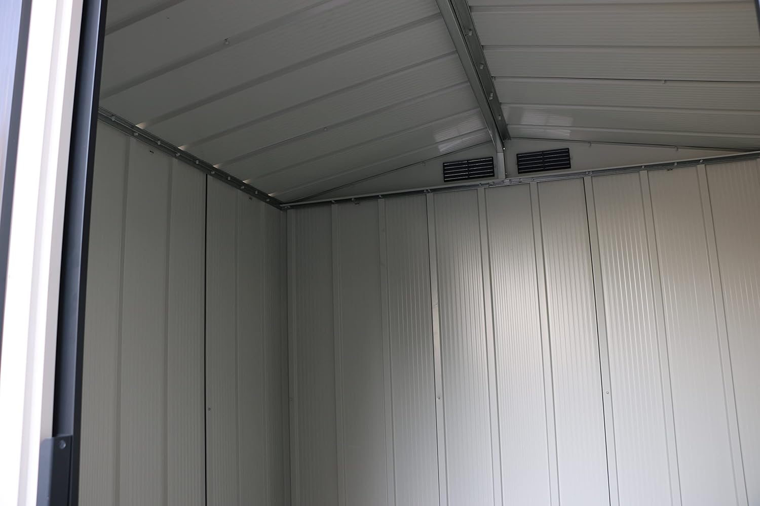 Duramax ECO 6 x 6 (3.33 m²) abri de jardin en métal, galvanisé à chaud, Abri de stockage d'outils, structure de toit renforcée, abri sans entretien, anthracite