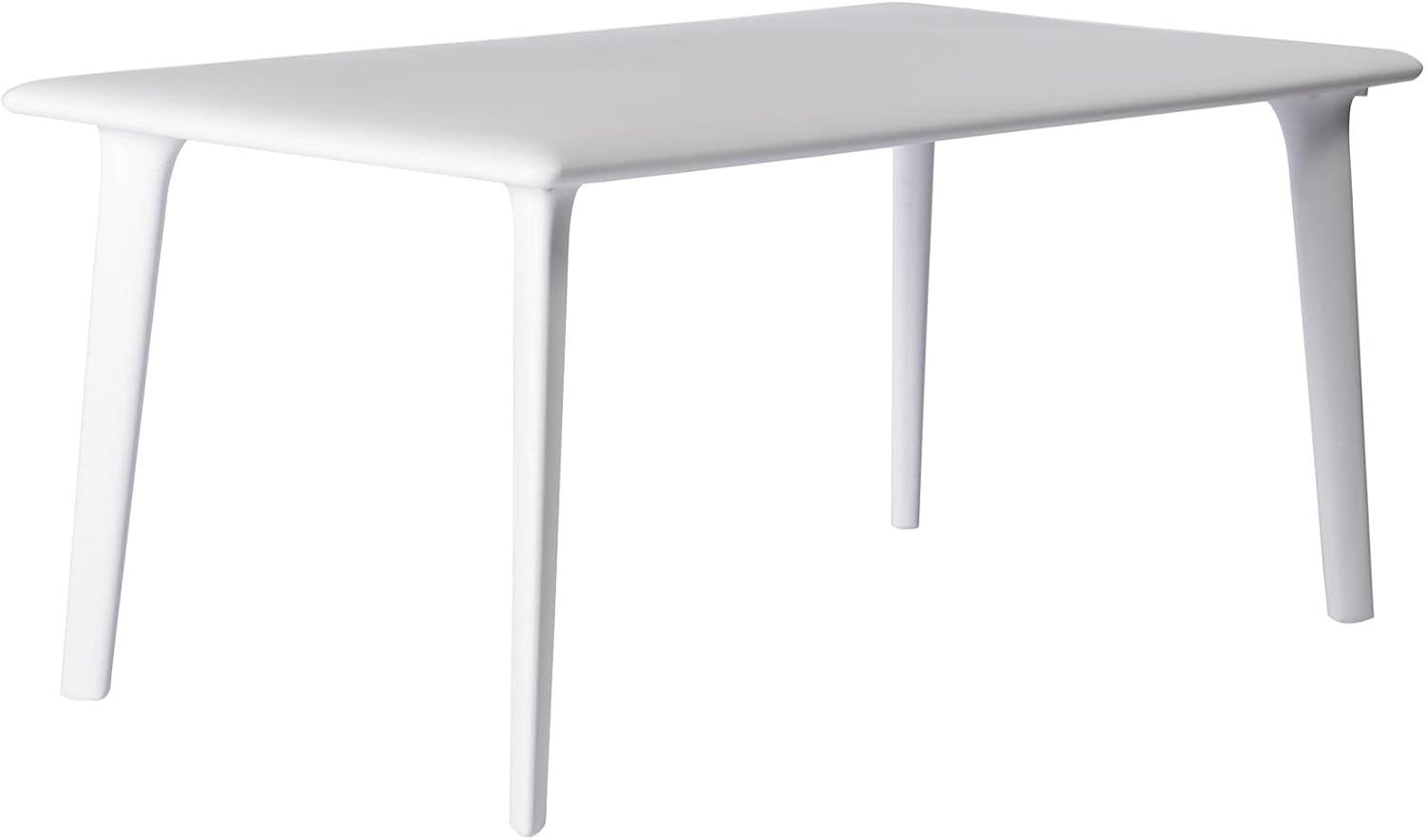 Resol - Dessa - Table de jardin rectangulaire 160x90 cm blanche