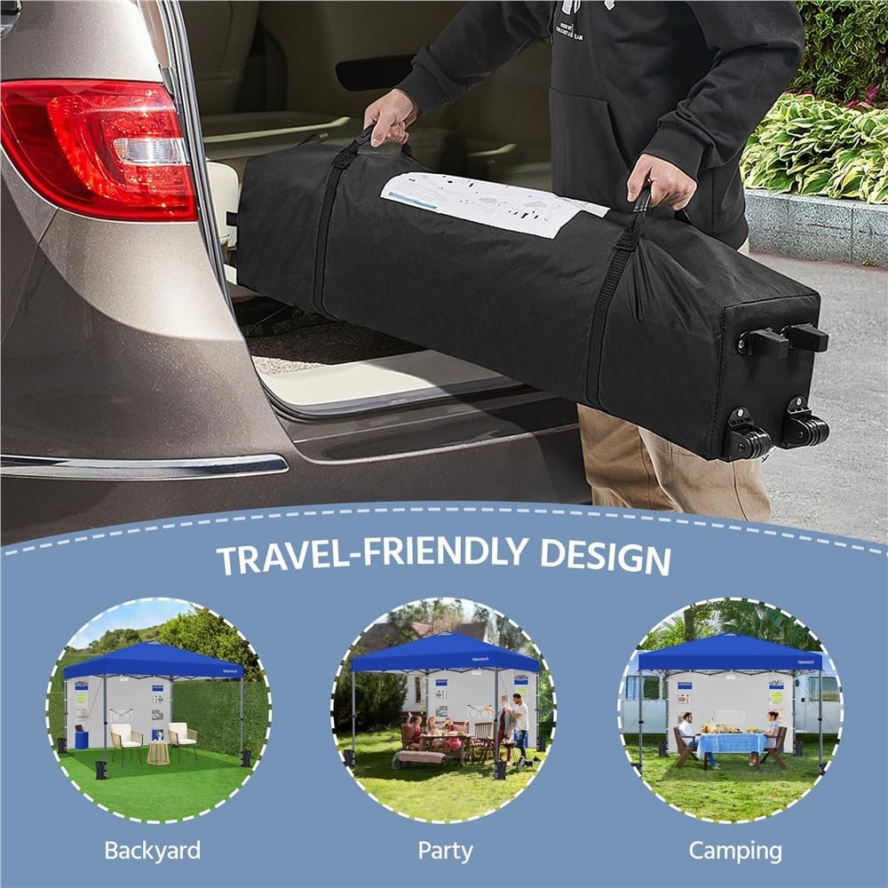 Yaheetech - tonnelle pliante jardin, hauteur réglable, anti-UV, imperméable