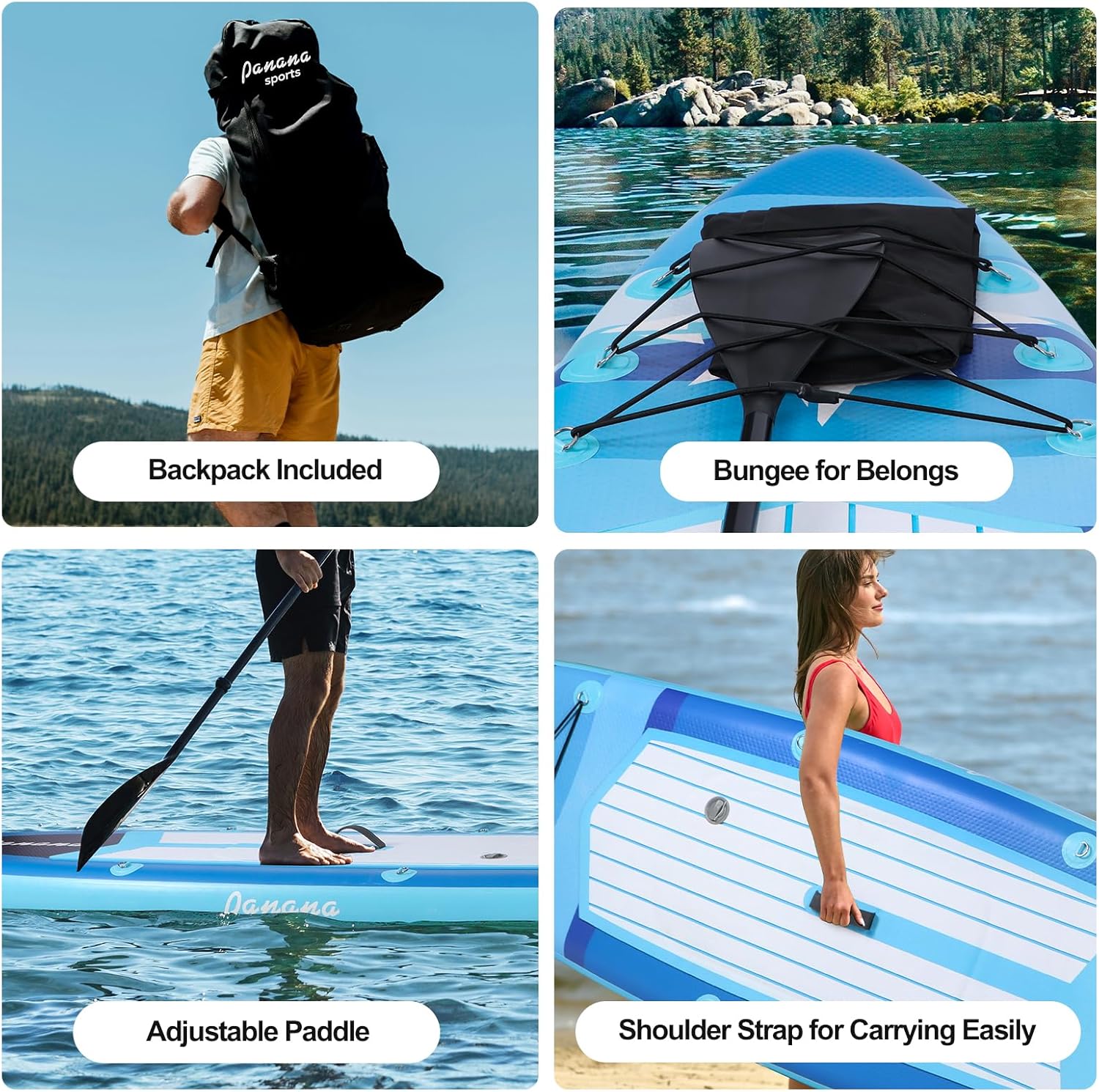 Panana - Planche SUP gonflable - ultra-légère, accessoires, adulte