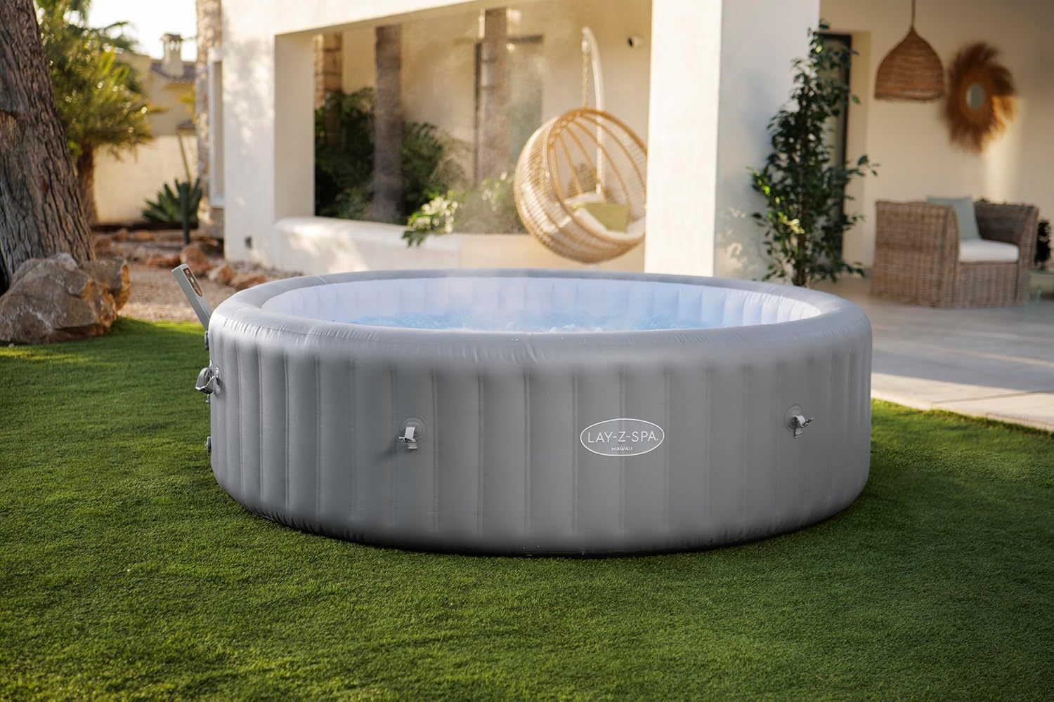 Bestway - Hawaii MaxHold EnergySense UltraFit - 2,36m x 71cm - AirJet rond gris - 8 places