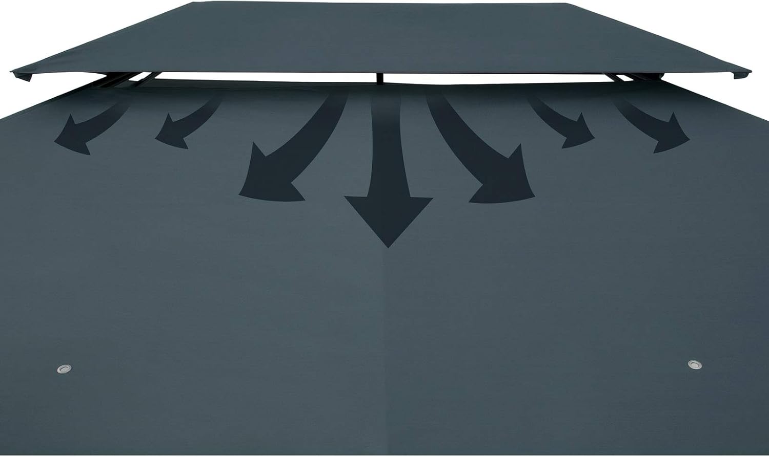 CASARIA - Pavillon de Jardin Topas 3x4m, métal, UV50+, hydrofuge, anthracite