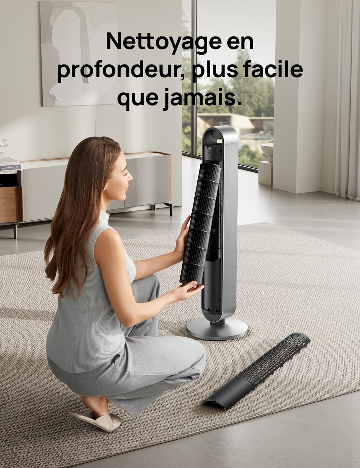 Dreo - Pilot Max - colonne 96cm, WiFi, Alexa, 12 vitesses, 25dB