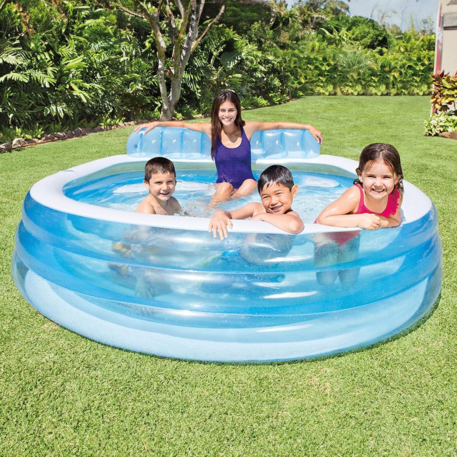 Intex - Swim Center Family Lounge - 229x218x76 cm - Piscine avec sièges - 57190NP