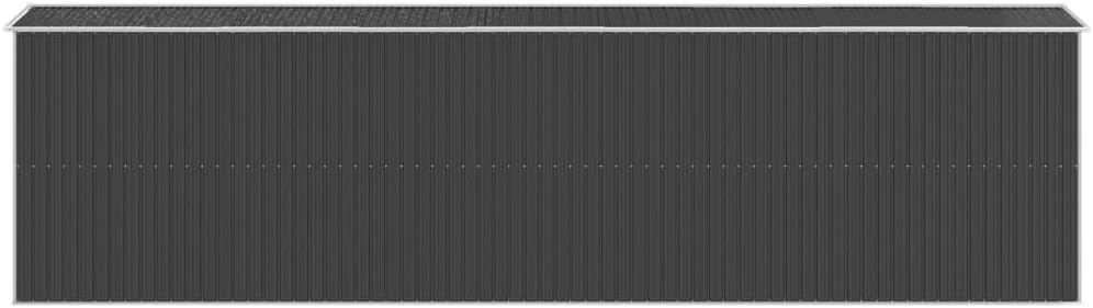 vidaXL - cabane abri jardin acier galvanisé 192x772x223 cm, anthracite