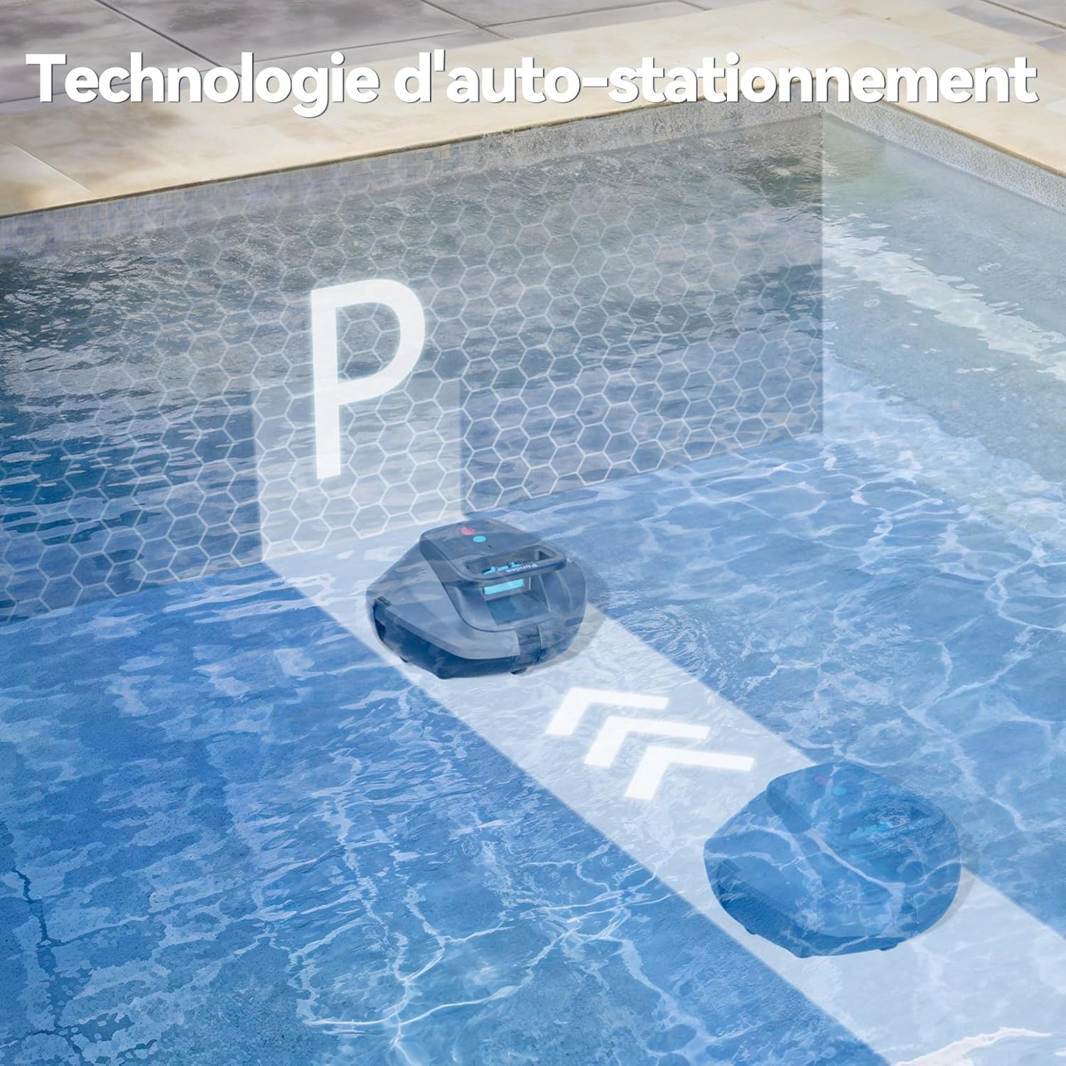 Pondee - X1 série - 80 m² - robot piscine sans fil, 120 min autonomie, X1