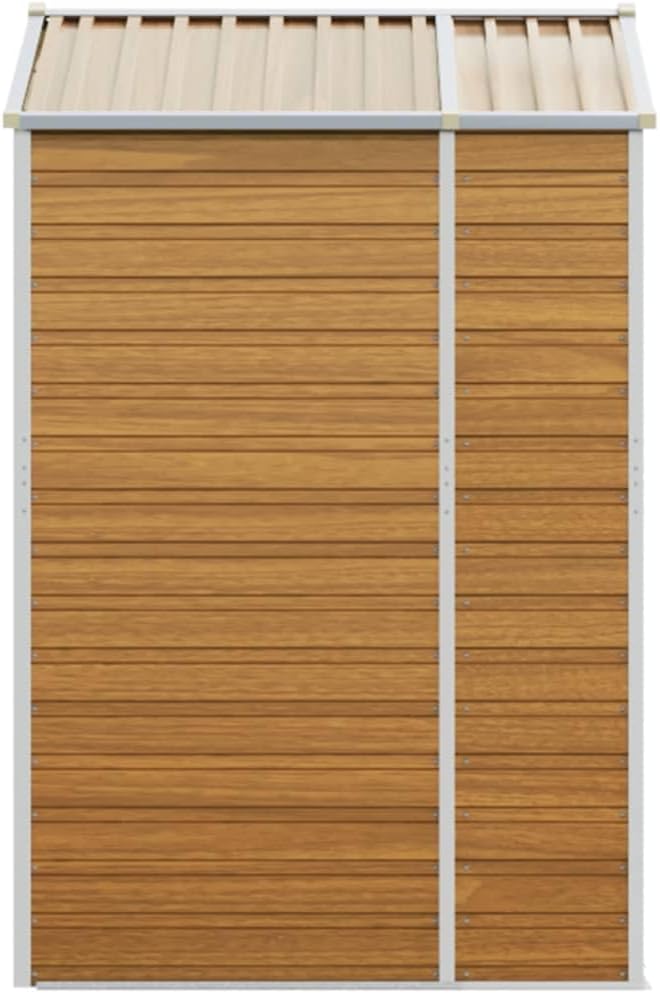 vidaXL Abri de Jardin Marron Clair 191x130x198 cm Acier galvanisé