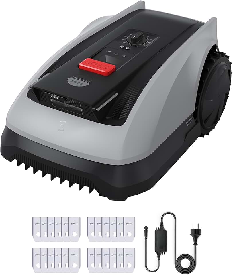 ECOVACS - O600 RTK Care Kit - 600 m² - Robot tondeuse RTK, IA, appli