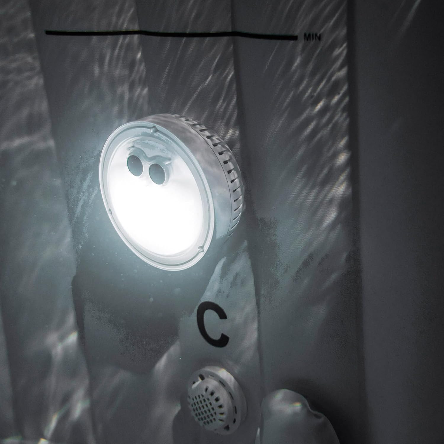Intex - Pure Spa Bulles 4 places, LED, Gris Ardoise - 28450EX