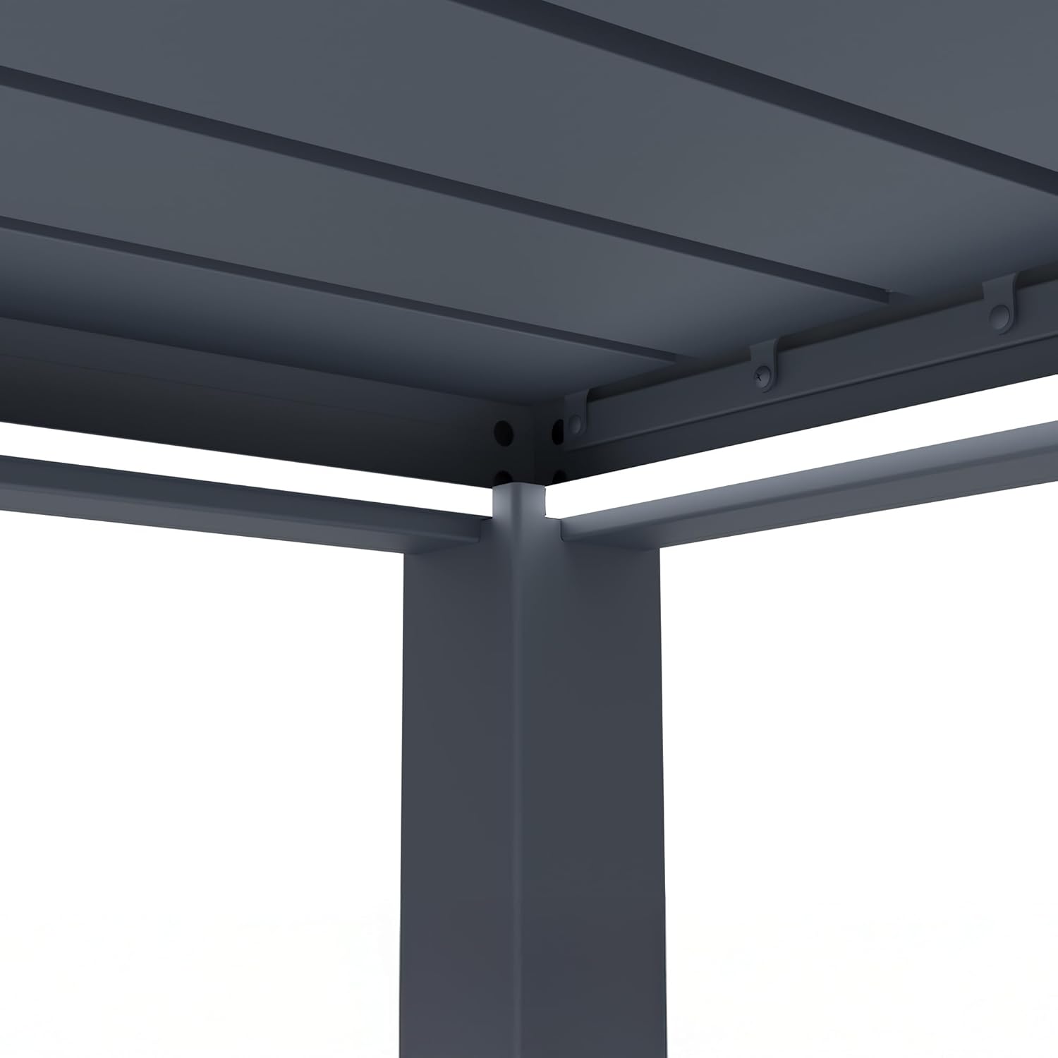 Cazeboo - AGOSTA série - pergola motorisée 5x3m LED aluminium gris AGOSTA