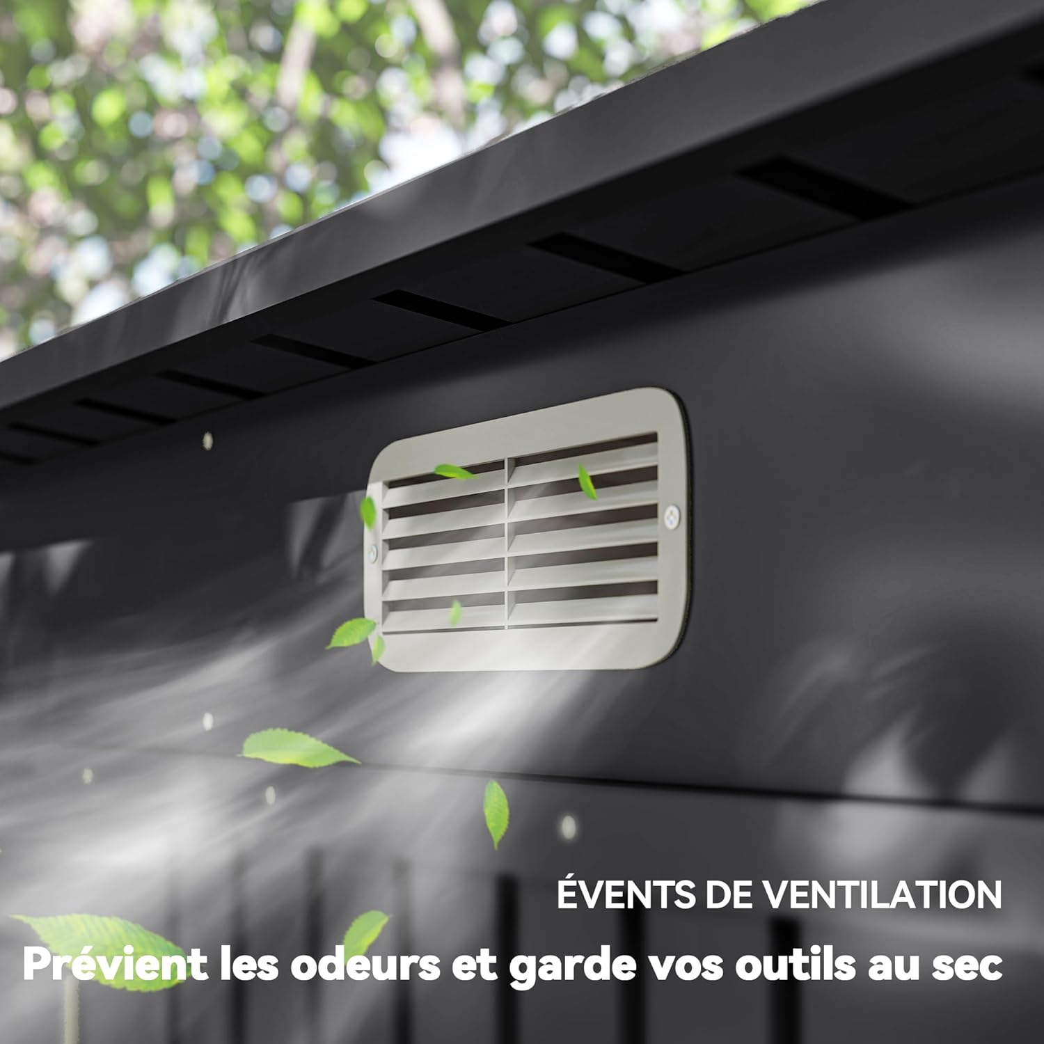 Outsunny - abri de jardin métal 3 m² - acier, portes verrouillables, aération, gants - 249x121x183 cm