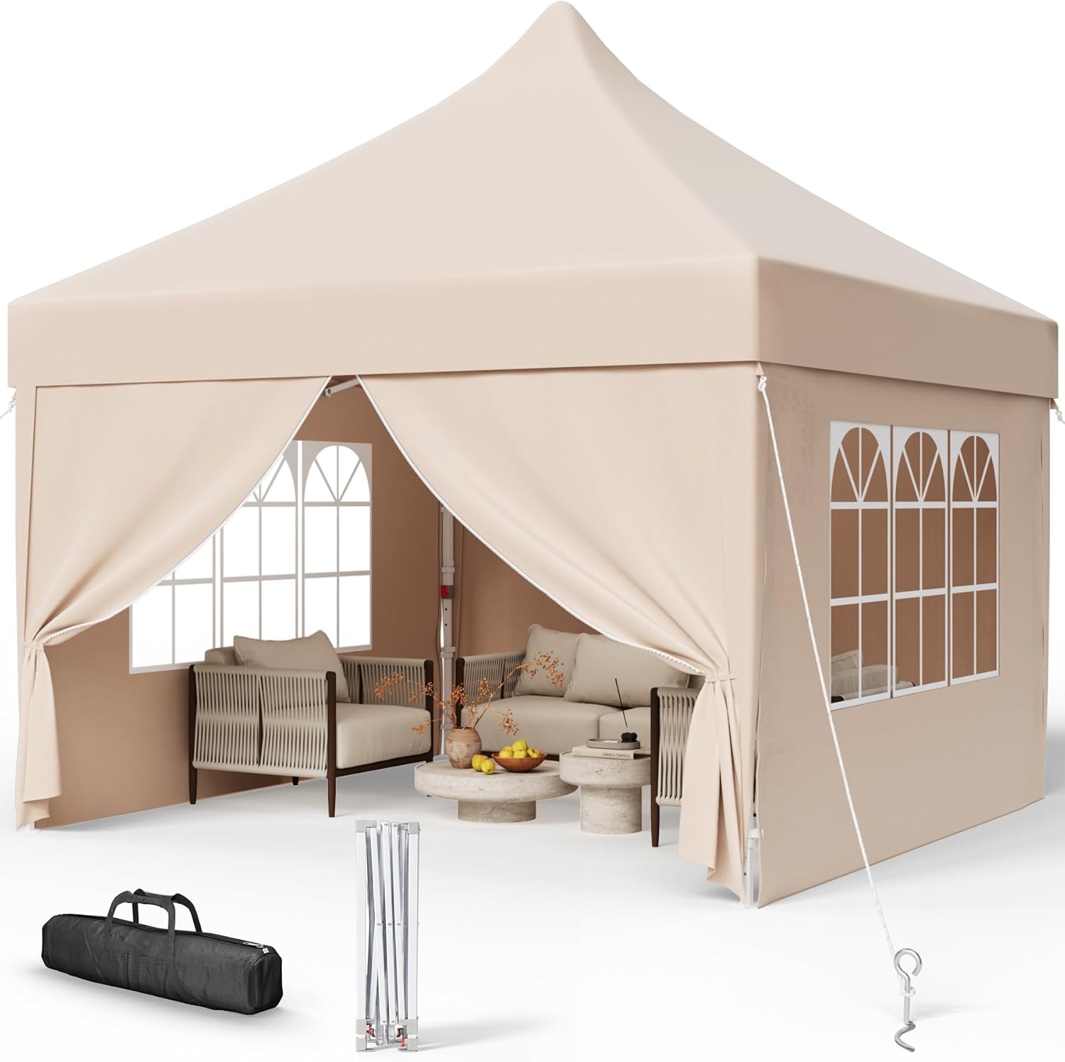 Devoko - tonnelle pliante - 3x3m - imperméable, réglable, robuste