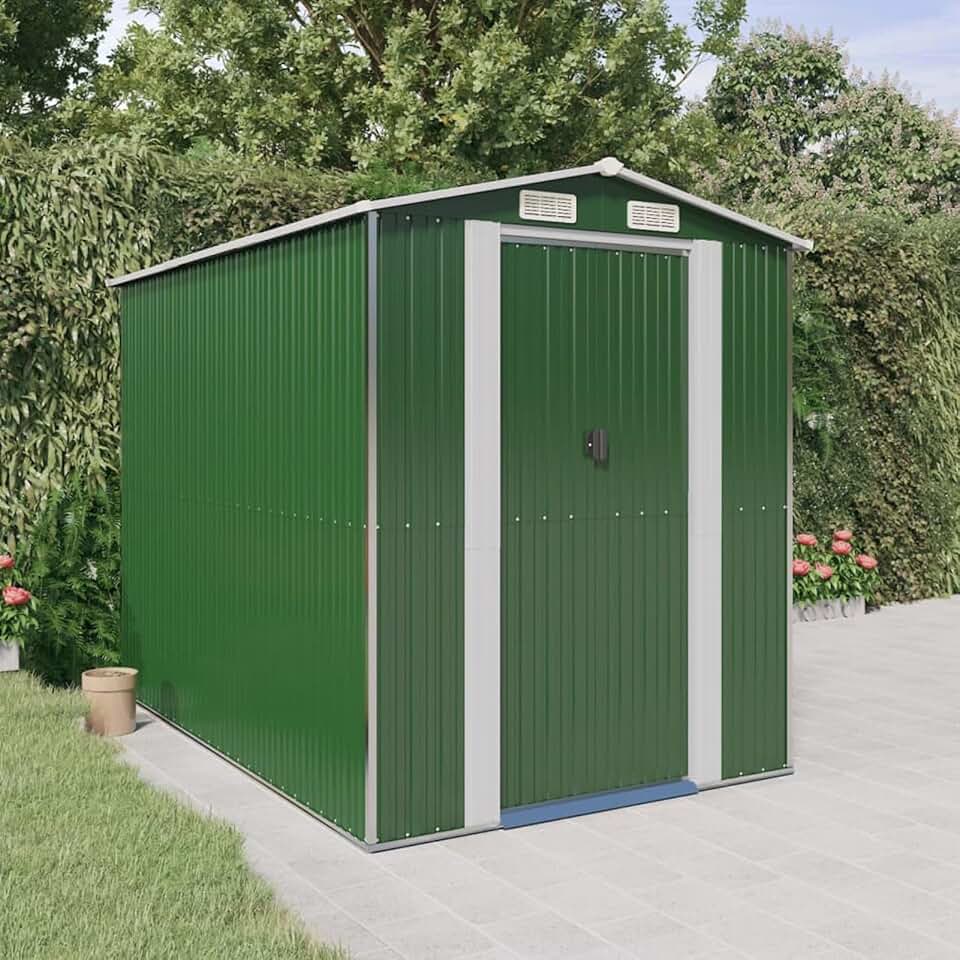 ZEYUAN Abri de Jardin Vert 192x274x223 cm Acier galvanisé,Abris de Jardin,Abri de Stockage pour Jardin,Abri d'outils de Jardin,Abris de Jardin,Abri de Stockage pour Jardin,Abri d'outils de Jardin