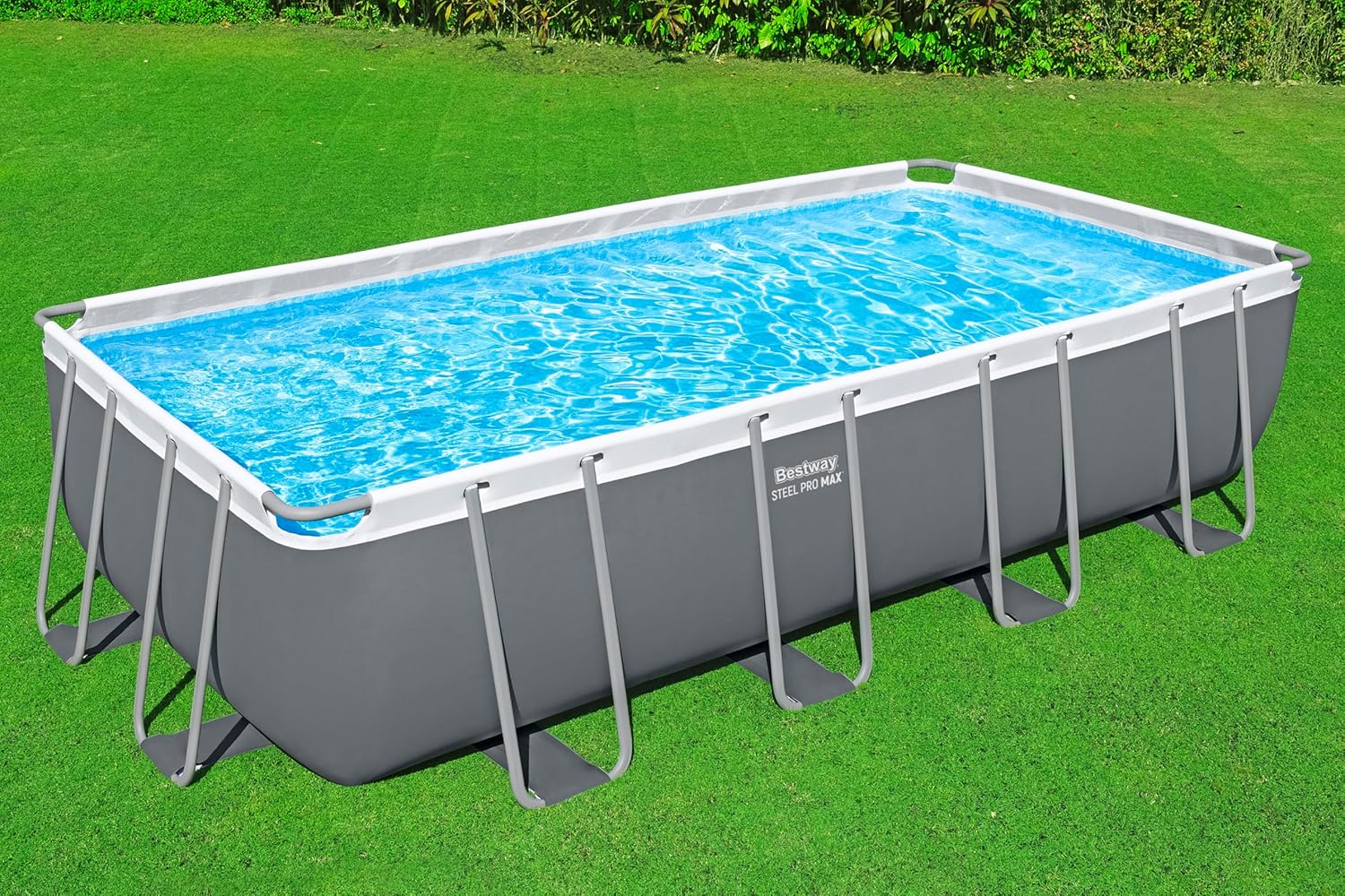 Bestway Steel Pro Max Kit Piscine Hors Sol - 549 cm x 274 cm x 122 cm - Gris foncé