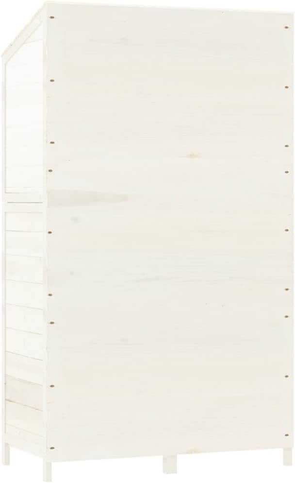 vidaXL - Hangar de jardin solide 102x52x174,5 cm bois blanc
