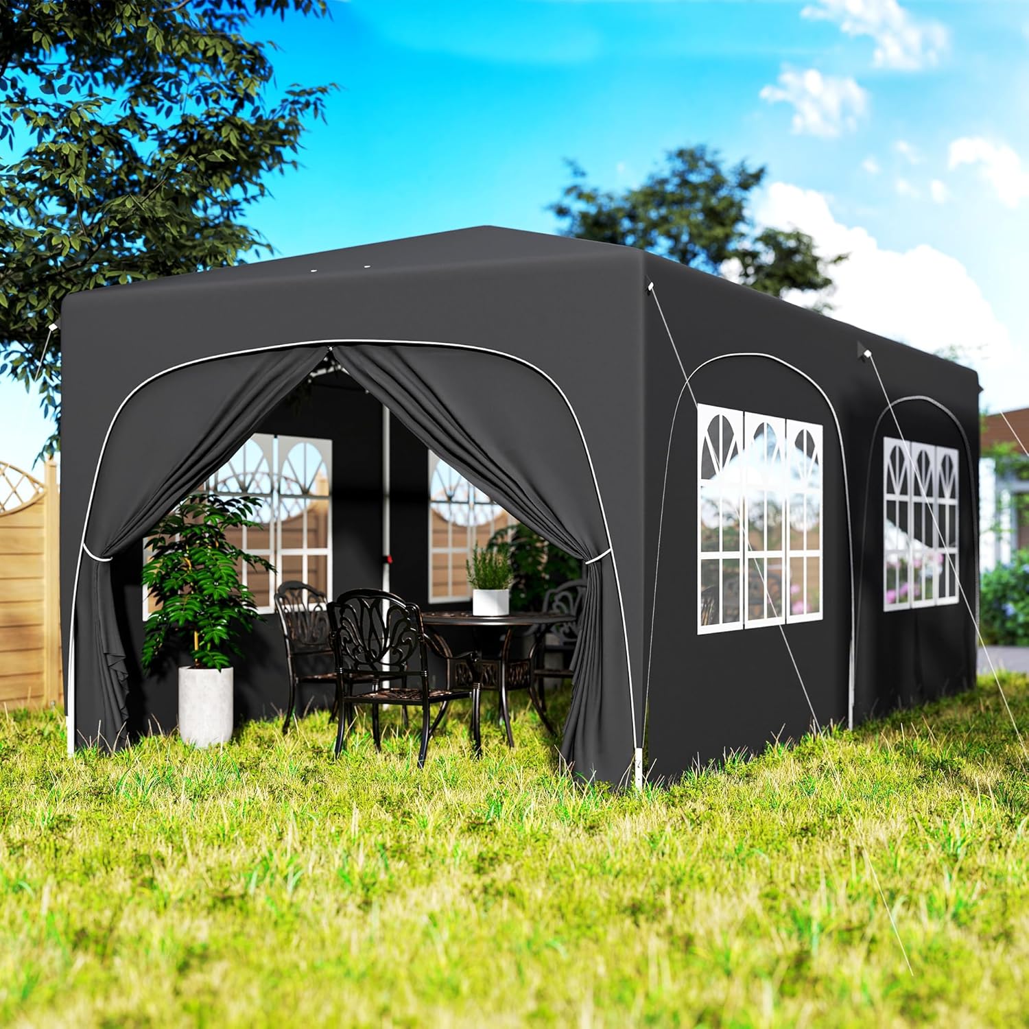 Outsunny - tonnelle pliante pop up - 3x6m - UPF50+, réglable, sac transport