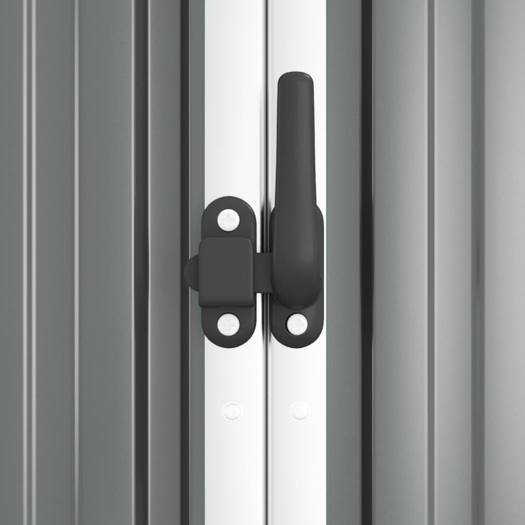 Abri à Outils de Jardin - 161x89x161 cm - Acier galvanisé, Gris