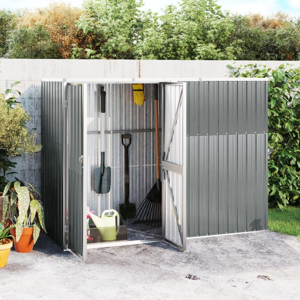 Générique Abri à Outils de Jardin Gris 225x89x161 cm Acier galvanisé, Maison & Jardin, Pelouses & Jardins, Vie en extérieur, Structures extérieures, Cabanes & abris de Jardin, Gris, (Poids 36.62KG)