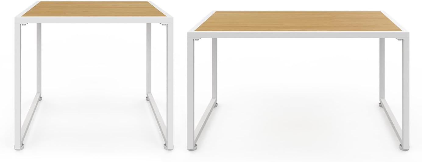 IDMarket - Rio série - 6 places - métal blanc, corde rotin, coussins beige