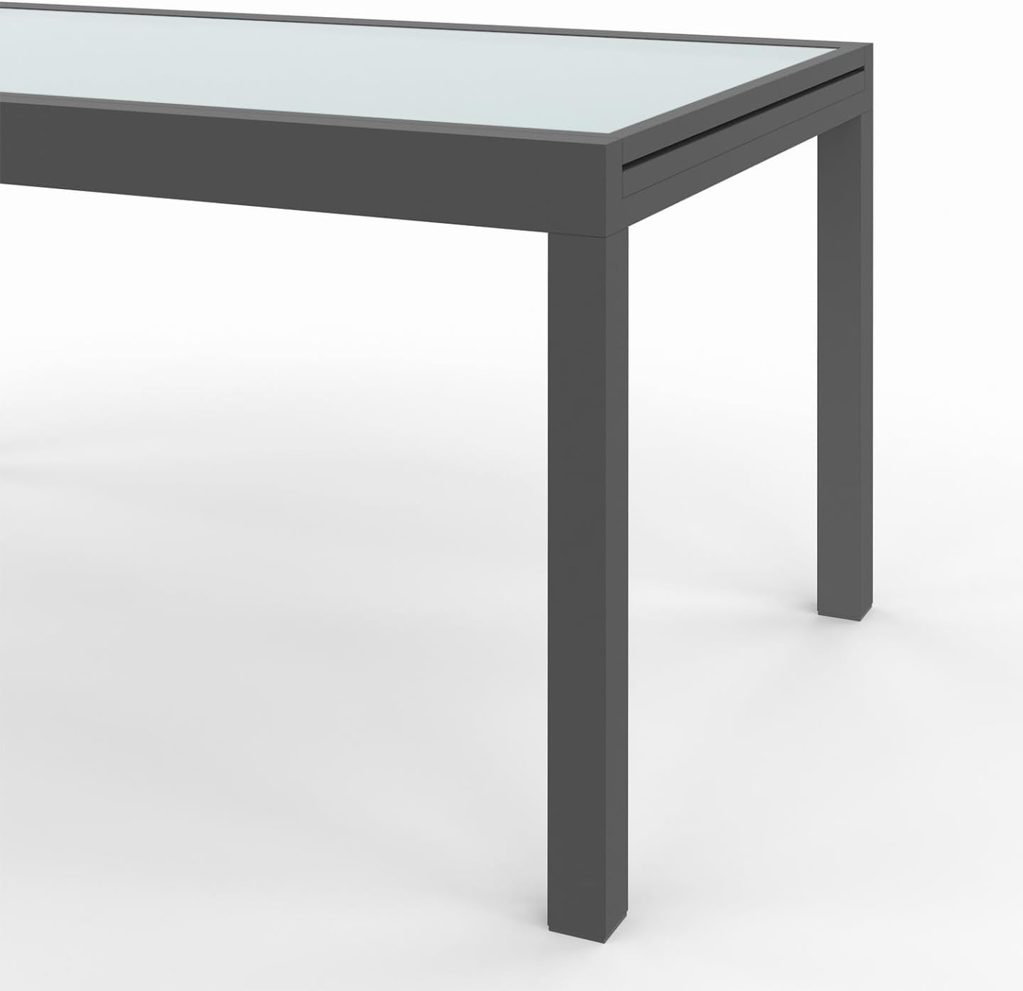 IDMarket - Madrid salon jardin, table extensible 135-270 cm, 12 chaises empilables, gris anthracite