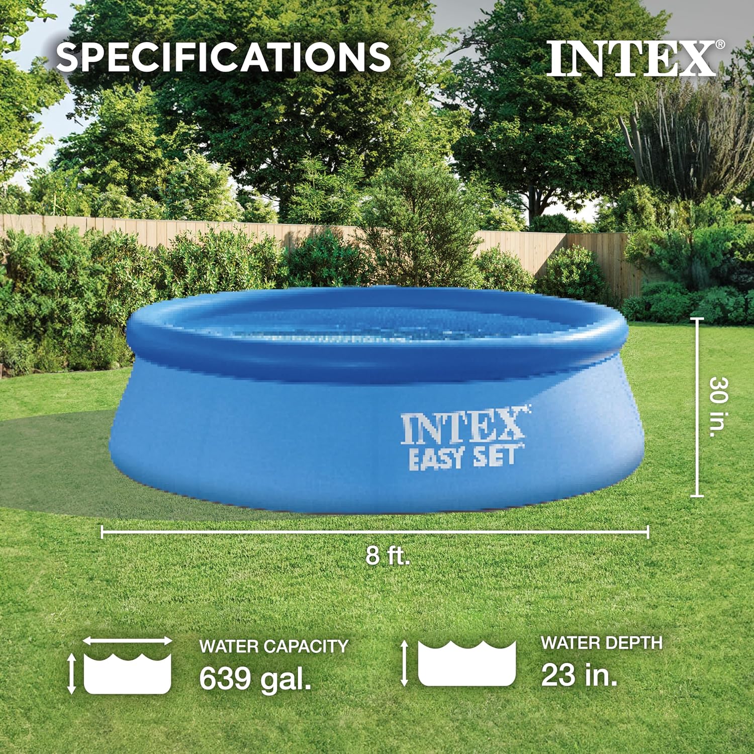 Intex - Easy Set Piscine autoportante - 244x244x76 cm - 2400L - 28110NP
