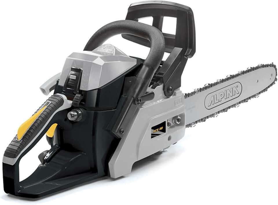 Alpina Tronçonneuse thermique ACS 38 (14)", Guide-chaîne de 35 cm (14)", Moteur thermique 37,2cc, 1200W, Vitesse de chaîne 21 m/s, Démarrage facile, Pompe à huile réglable automatiquement